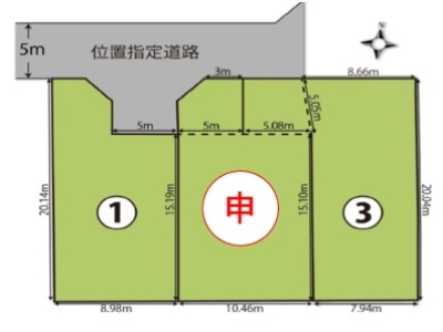 三島市大場 3区画分譲地